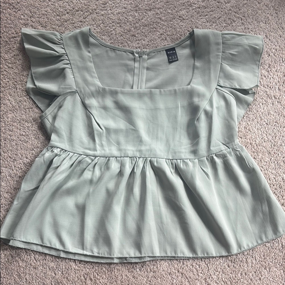 Elegant Sage Green Women's Top